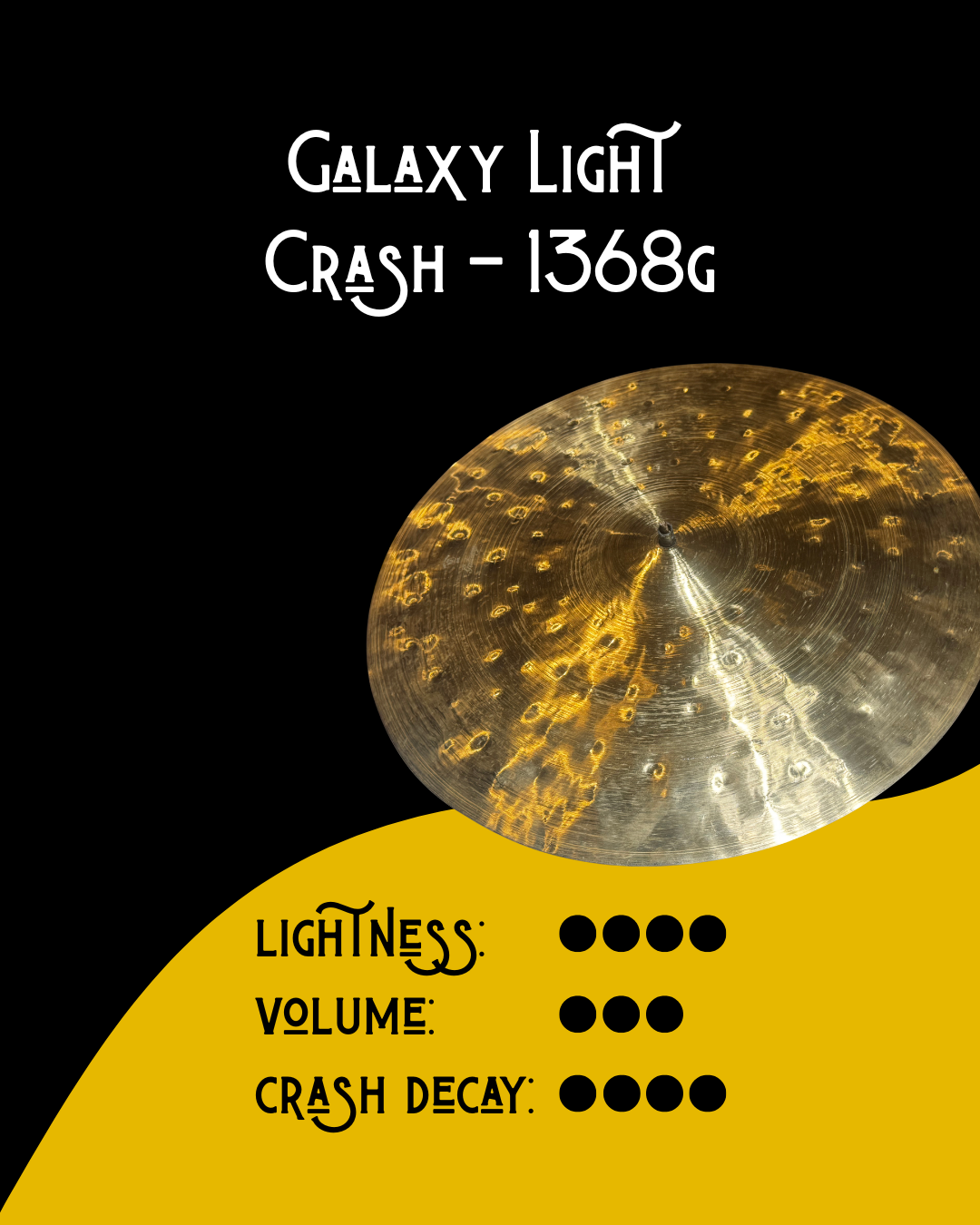 Galaxy handmade crash cymbal – 1368g